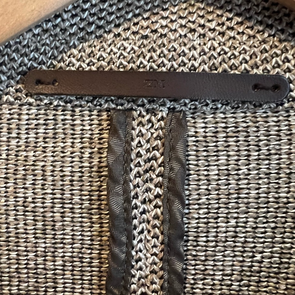 Men's  Herringbone brown white Knit Blazer Zara - Picture 5 of 9
